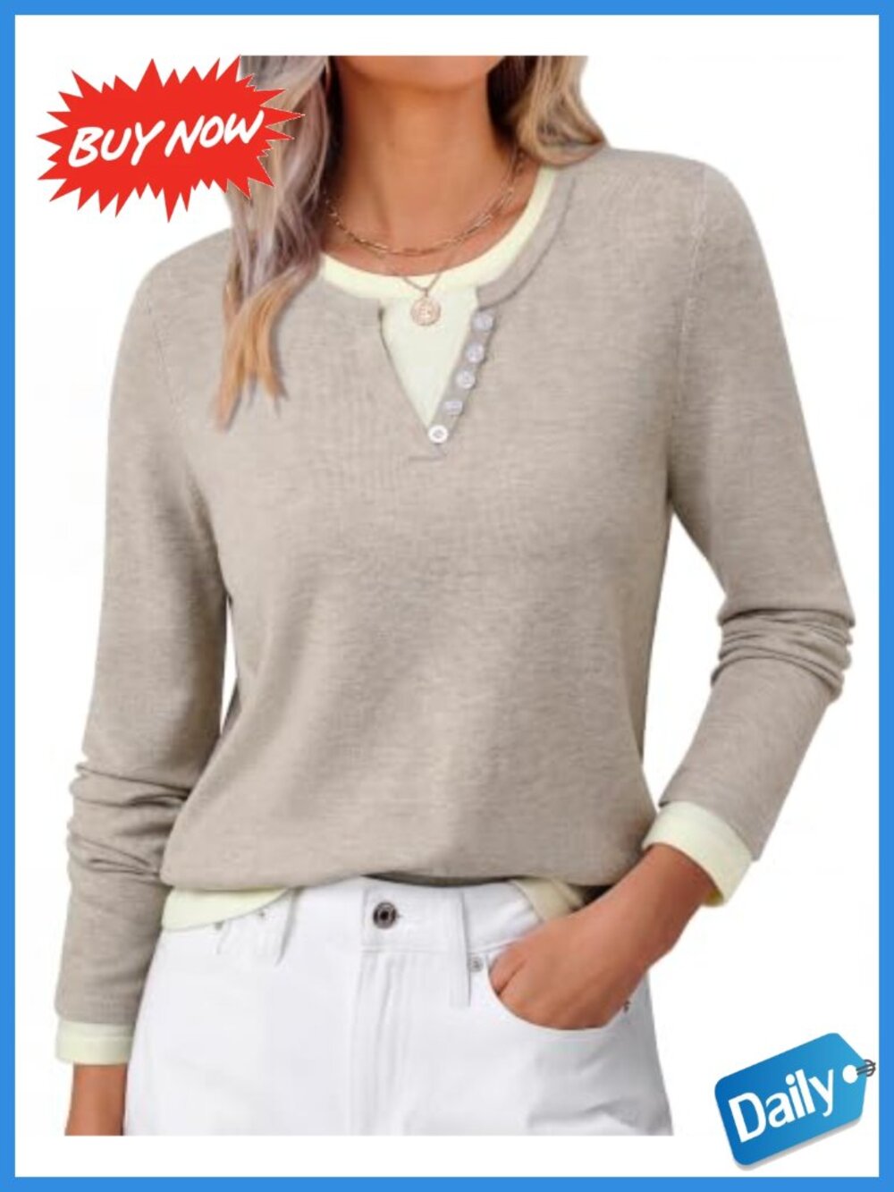 Women's Long Sleeve Crew Neck Pullover Sweater Wool Blend